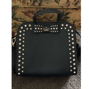 2015 Kate Spade embellished crystal navy blue tote
